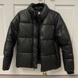 Marc New York Faux Leather Puffer Jacket